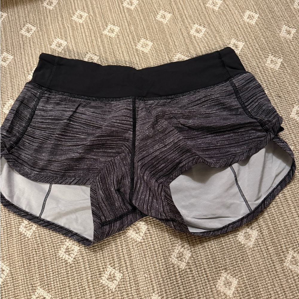 lululemon athletica Black and Gray Athletic Shorts